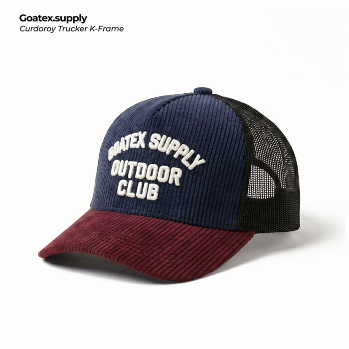 Goatex Supply -  Navy Maroon Curdoroy Trucker